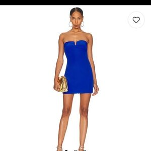 Isidora Strapless Mini Dress in Blue